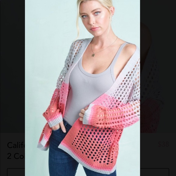 La Miel Ombré Open Stitch Cardigan - Picture 1 of 2